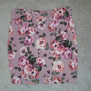 Plus Floral Skirt 3X